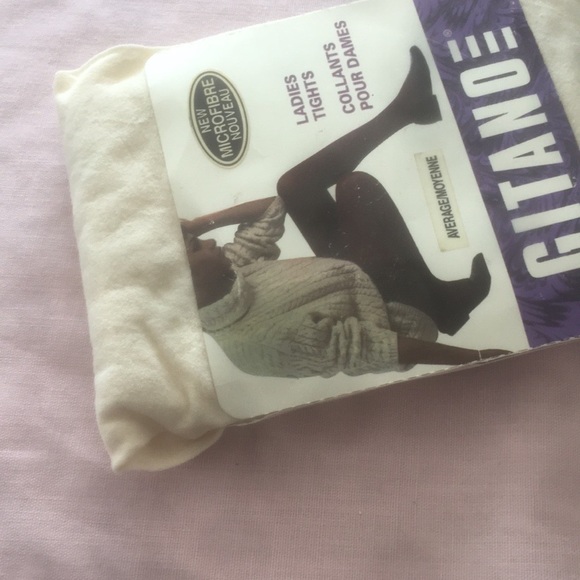 🇨🇦 MICROFIBRE LADIES TIGHTS - IVORY/PEARL - Picture 7 of 15